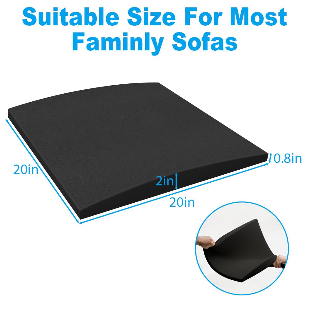 Duscdesp 50×50cm Sofa Support Boards,Sofa Bed Support Cushion Sofa Saver,Cushion Sag Repair for Corner Sofa Sofa Bed Couches Settee (Black & 3 Pcs)