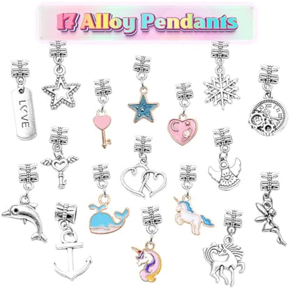 BIIB Unicorn Gifts for Girls, Bracelet Making Kit, Jewellery Making Kit, Gifts for Teenage Girl Toys Age 5 6 7 8 9 10, Girls Gifts Arts and Crafts for Kids, Girl Birthday Presents