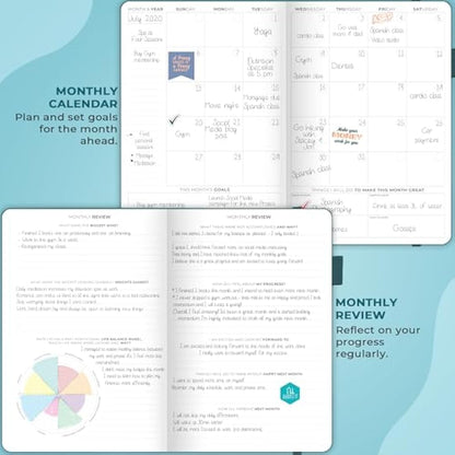Clever Fox Planner Schedule – Undated Weekly & Monthly Life Planner with Time Slots, Appointment Book & Daily Organizer, A5 (Dark Teal)