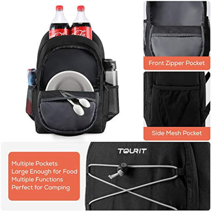 TOURIT Insulated Backpack Cooler Leakproof Lightweight Cooler Backpack for Lunches Picnics Hiking Beach Park or Day Trips 28 Cans