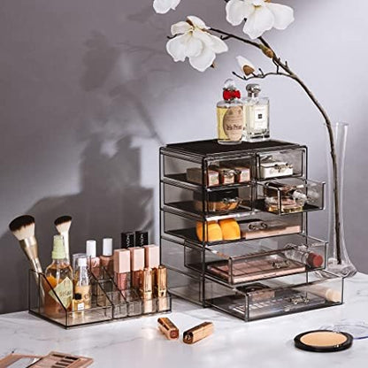 Sorbus Acrylic Cosmetic Jewelry Storage Box Spacious Design Ideal for Bathroom, Dresser, Dressing Table and Countertop