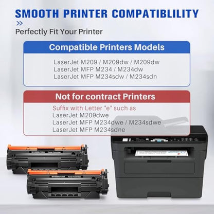 Q-image 135A W1350A Toner Cartridge Compatible with HP 135A W1350A 135X W1350X Replacement for HP laserjet M209 M209dw MFP M234 M234dw M234sdn M234dw (2 Black)