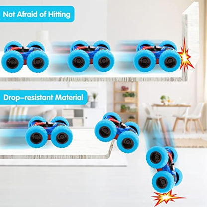 m zimoon Pull Back Car, Inertia Monster Truck Toy Cars Double-Sided Friction Powered Vehicles Push and Go Vehicle Min Car Rubber Wheels Cars Toys Birthday Gifts for 3-7 Years Old Kids Boys Girls