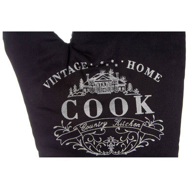 Vintage Home Black Single Oven Glove