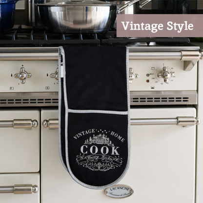Vintage Home Black Double Oven Glove