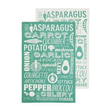 Set Of Three Porter Green Tea Towels