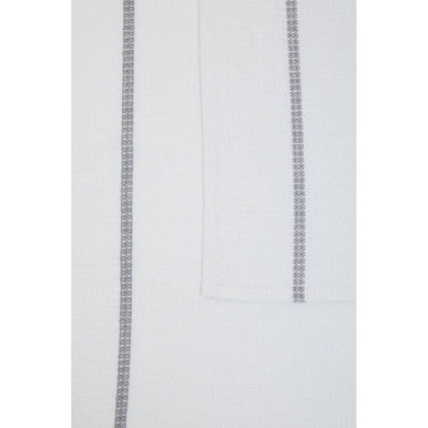 Doro Set Of 3 White and Grey Voilet Waffle Tea Towels