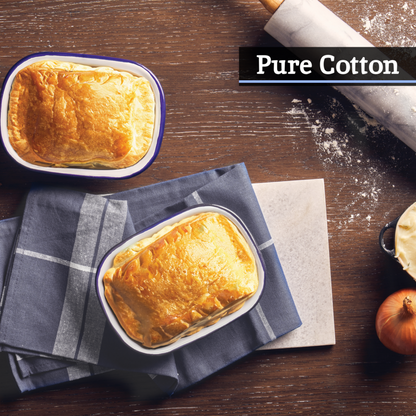 Doro Set Of Three Grey And White Tea Towels