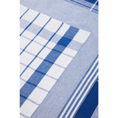 Doro Set Of Three Blue And White Tea Towels