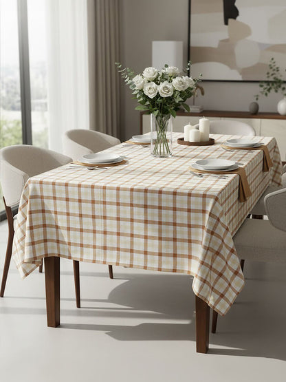 Thread and Loom Terracotta Gingham Tablecloth