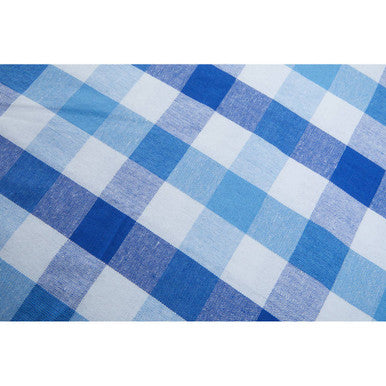 Thread and Loom Blue Check Tablecloth