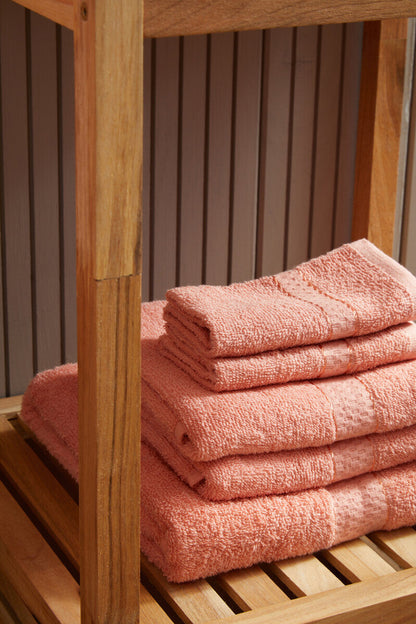 Thread and Loom 6 Piece Peach Pink Towel Set