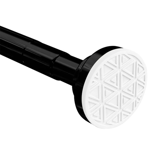 Foeska Shower Curtain Rod Extendable 47-133cm/18-52inch, Non-Slip, Never Rust, Tension Curtain Rod, No Drilling,304 Stainless Steel, Never