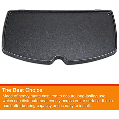 GFTIME 6559 38.9 X 27.5CM Grill Griddle Replacement Part for Weber Q200, Q2000 Series Grills, Cast Iron Grill Plate for Weber Q200, Q220, Q240, Q260, Q2000, Q2200, Q2400, Grill Spare Parts 1 Pack