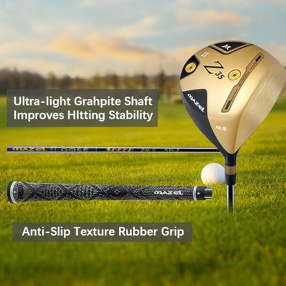 MAZEL Titanium Golf Driver for Men 460CC Right Handed, Premium Cup Face Design Maximize Ball Distance