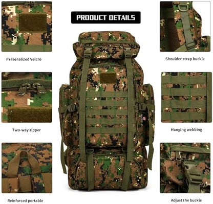 W WINTMING Military Hiking Backpack
