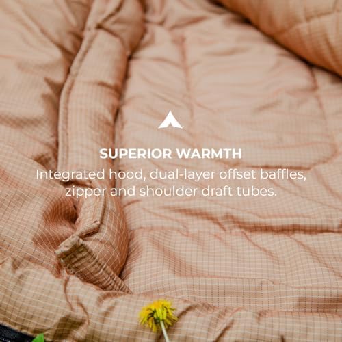 Teton Sports Celsius Regular -18˚C / 0˚F Flannel Lined Sleeping Bag (203 x 84 cm)