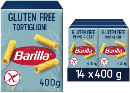 Barilla Pasta Gluten Free Tortiglioni, Pack of 14 x 400g