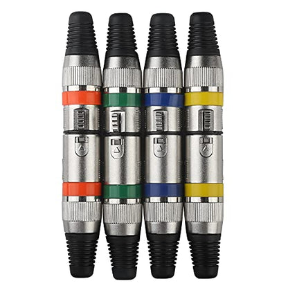 4 Pack 3 Pin DMX Cable - 3m/10ft Female to Male XLR, Mic Leads for Stage Lights or DJ Mixer System