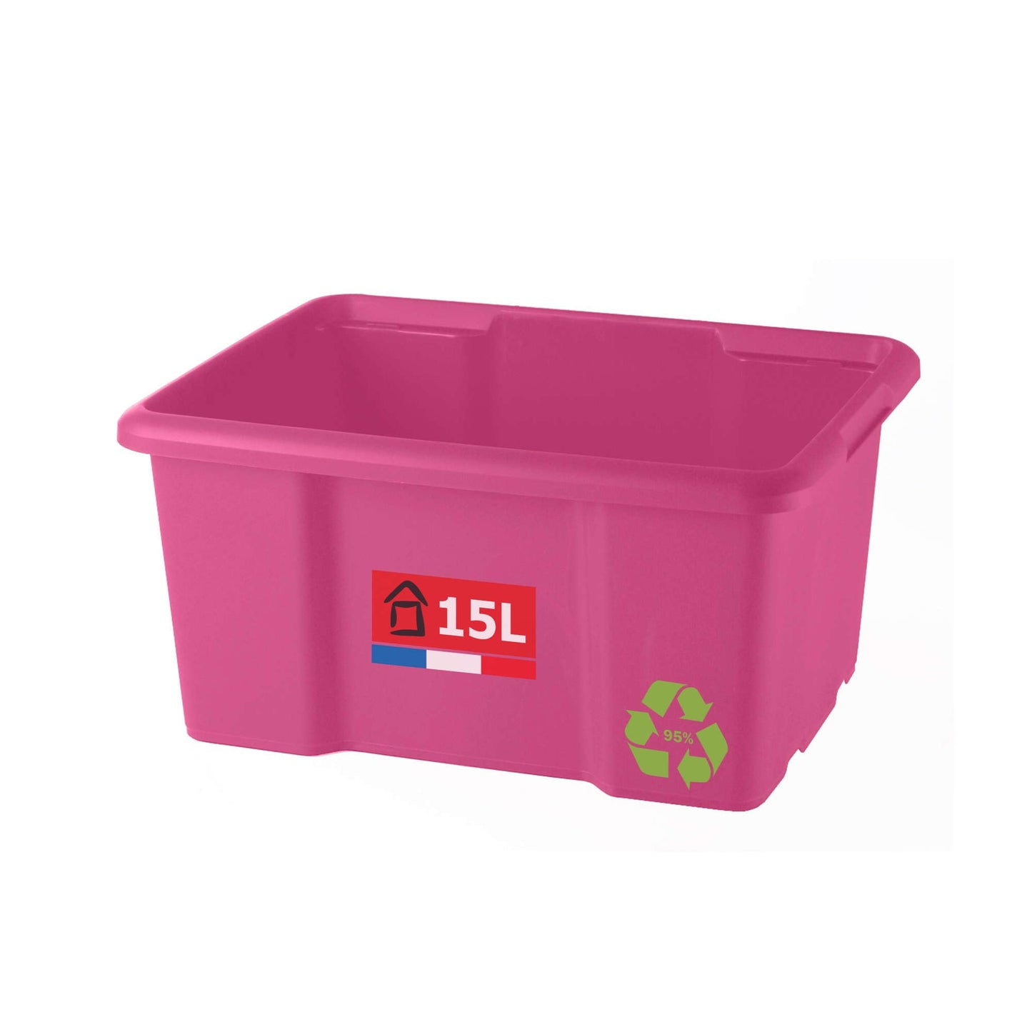 Sundis 4529008 Bin, Plastic, Pink, 15L