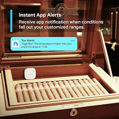 Tapo T310 Smart Humidity Meter, Room Thermometer, Hygrometer, Room Thermometer Indoor, Humidity Sensor, Room Temperature Monitor, Real-Time Notifications, Free 2-Year Data Storage, 2-Year Battery Life