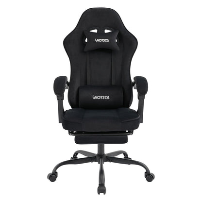WOTSTA Gaming Chair for Adults, Ergonomic Gaming Chair with Footrest, Lumbar Support and Headrest, Adjustable Height computer chairs gaming