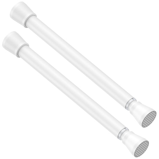 Zipglo Tension Curtain Rods 41-67 cm Extendable Curtain Poles 2pcs, Extendable Tension Rod Net Curtain Rods Extendable No Drill Curtain Rod Tension