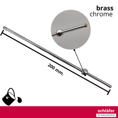 Schläfer 405310 | Universal Eccentric Rod in Chromed Brass for Pop-up Drain Blow-Up Drain Siphon Sink