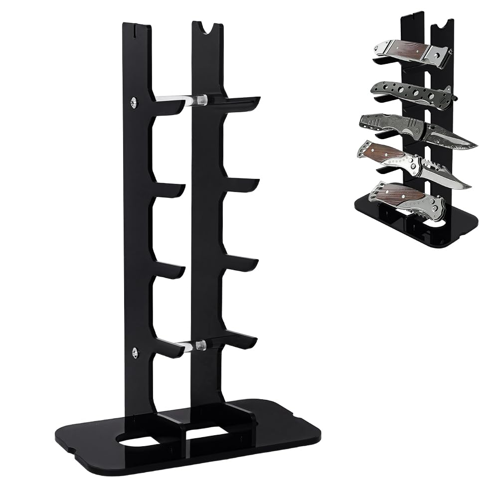 UNICRAFTALE 1 Set 5-Tier Acrylic Knife Display Stand Pocket Knife Holder for EDC