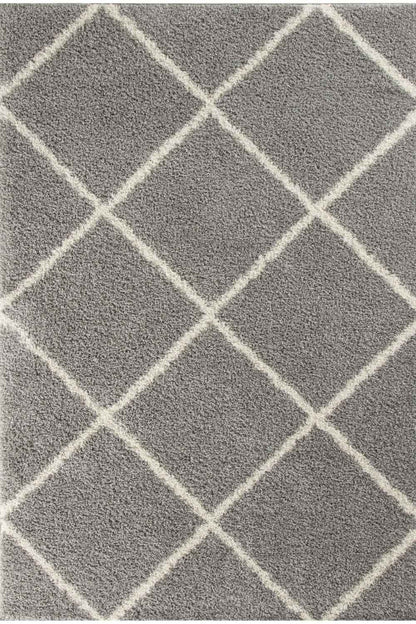 Moroccan Grey Shaggy Rug | 510