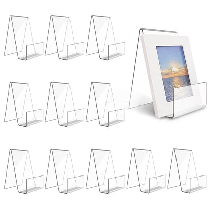 12 PCS Acrylic Book Display Stands, Transparent Display Stands