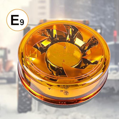 Yinaolan LED Amber Warning Beacon Light, 16LEDs 12/24V Orange Blinking Lamp 4 Flash & 2 Rotating Patterns for Agricultural Machines, Commercial Vehicle, School Bus, Tractor Excavators Truck