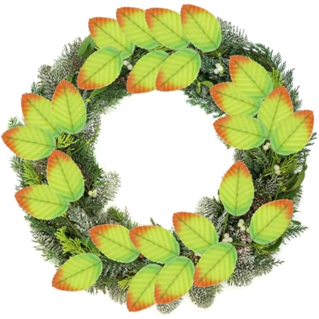 MWOOT 200Pcs Artificial Rose Leaves, Fake Single Leaf for Crafts, Green Faux Silk Leaves for DIY Bouquet Wreaths Wedding Party Festival Christmas Decoration, Wired Green Leaves