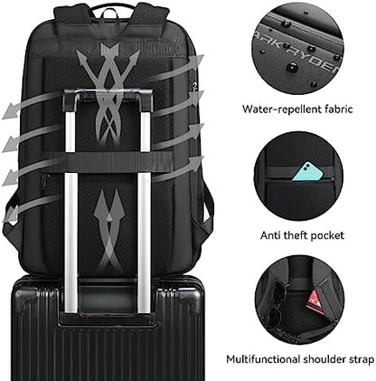 MARK RYDEN 15.6 inch Business Laptop Backpack, Expandable 25L-35L Large Capacity Travel Backpack, Water-resistant Cabin Backpack 45x30x25cm, Work Backpack with USB-C for Men