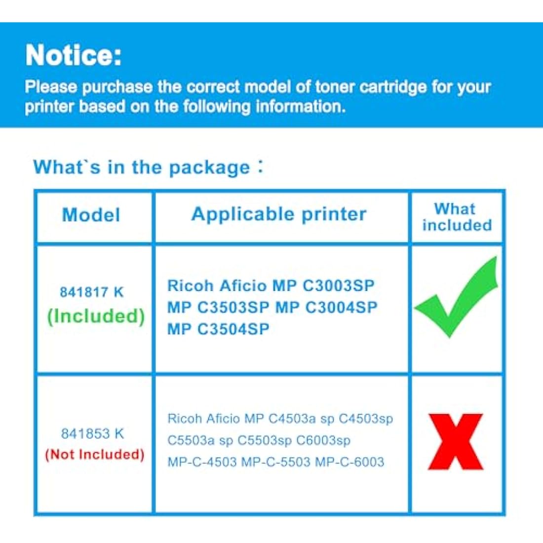 LCL Compatible Toner Cartridge 841817 Aficio MP C3003 C3003SP MP C3503 C3503SP MP C3004 C3004SP MP C3504 C3504SP (1PK Black) Replacement for Ricoh Aficio MP C3003SP MP C3503SP MP C3004SP MP C3504SP