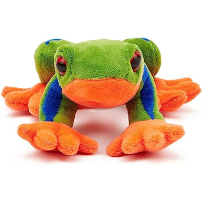 Zappi Co 100% Recycled Plush Tree Frog Toy (15cm Length) Stuffed Soft Cuddly Eco Friendly Animals Collection for Newborns – Lifelike & Realistic