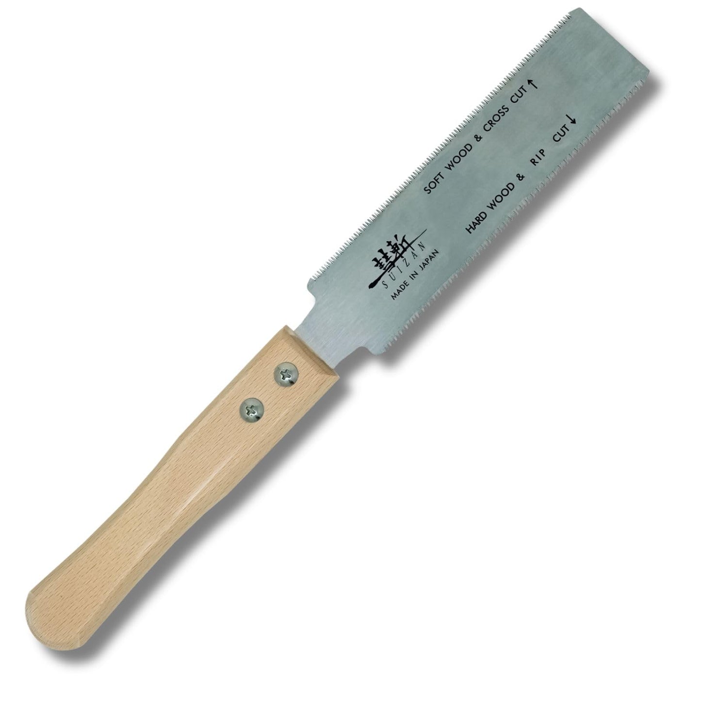 SUIZAN Ryoba Double Edge Saw 150mm - Professional Japanese Pullsaw Small Handsaw Woodworking Tools