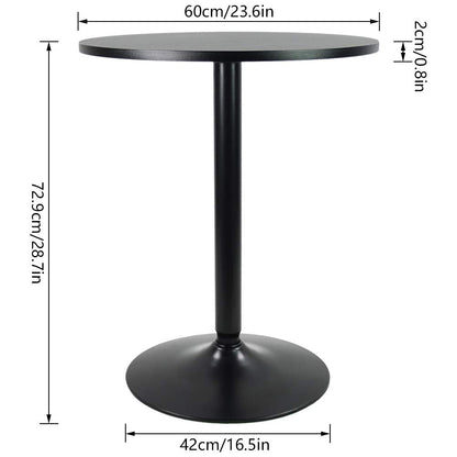 KKTONER Round Bar Table 60CM Top for Cocktail Bar Pub Coffee Tea Dining Bistro outdoor Table (74CM H)