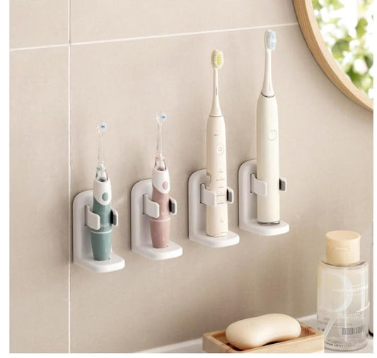 Toski Electric Toothbrush Holder Wall Mounted with Drainage, 4 PCS Tooth Brush Holder for Bathroom, Toothbrush Stand Fast Drying and Ventilation,