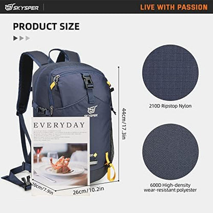 SKYSPER Small Daypack 20L Hiking Backpack Lightweight Travel Day Pack with Waist Strap for Women Men