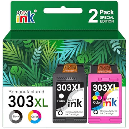 starink 303XL Ink Cartridges Remanufactured for HP 303 303 XL Ink Cartridges Black and Colour Compatible With HP ENVY Photo 6220 6230 6232 6234 7120 7130 7132 7134 7820 7830 7832 TANGO TANGO X