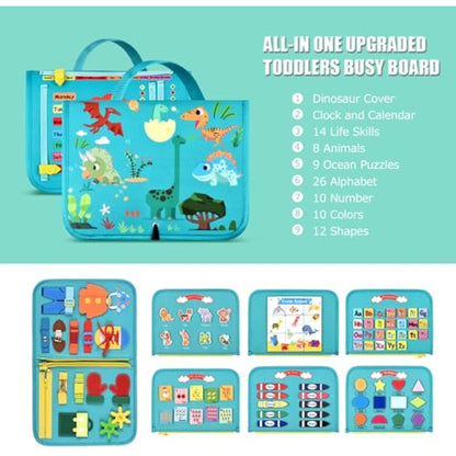Busy Board Montessori Toys For 3 4 5 6 7 8 Year Old Girls Boys Sensory Toys For Toddlers Preschool Educational Learning Toys Activity Board For Fine Motor Skills Kids Gifts Airplane Car Toys
