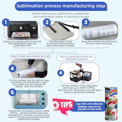 Cafultgo 20OZ Sublimation Cup, Set of 24 Sublimation Blanks Skinny Tumbler 20 OZ White Straight Bulk Stainless Steel Tumbler, with Lid and Straw, Shrink Wrap, Individually Boxed, Blank White（24PCS）