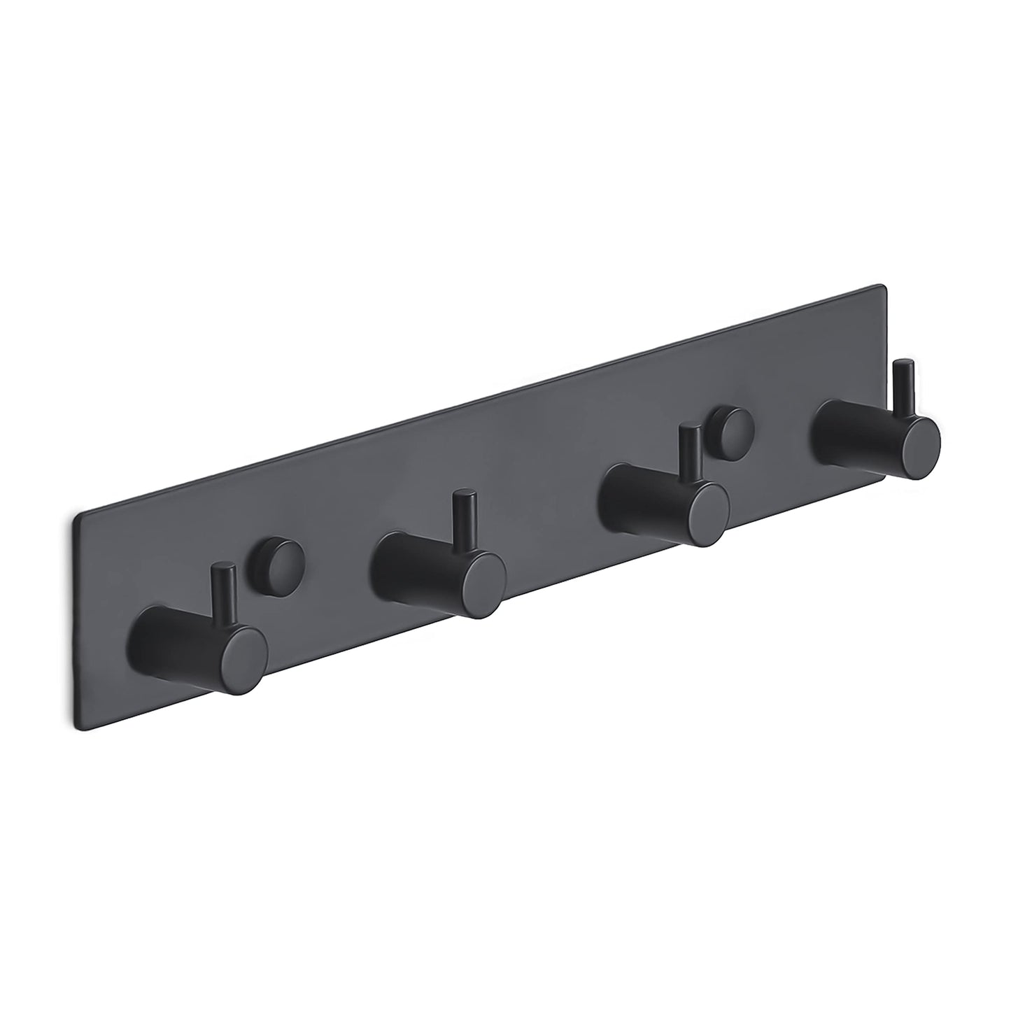Brute Strength – Stainless Steel wall Coat Rack – Black – 4 Hooks · 25 cm
