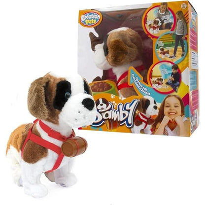 Giochi Preziosi Emotion Pets MTM2300 Samby Soft Toy St Bernard Soft Toy for Children From 3 Years Old, MTM2300