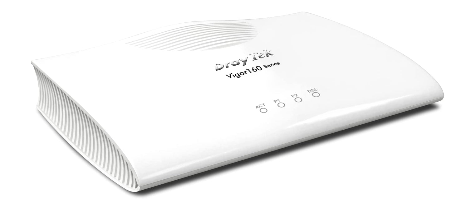 DrayTek Vigor 167 VDSL2 35b & ADSL2+ Modem, BT MCT Approved, Modem Bridge, IPv6 IPv4 Compatible, 2 LAN Ports, Compatible With IPTV (Sky)