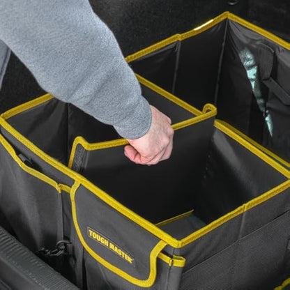 TOUGH MASTER Car Boot Organiser Large Capacity Collapsible Boot Tidy Bag, Heavy Duty Shopping Travel Holder For SUV, Car, Mini Van, Truck, 600D Polyester