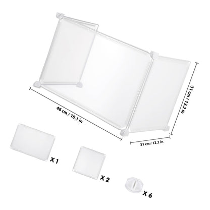 GALPADA Clear Sneeze Guard Board Desktop Area Dividing Board for Desk Partition Portable Countertop Barrier with Stable Base for Office Cashier
