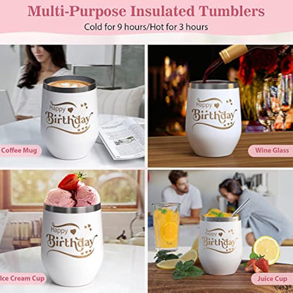 Birthday Gifts for Women, Unique Happy Birth-day Hampers Pamper Gift Box for Her, Female Self Care Package Birthday Presents for Best Friends, Mum, Sister, Auntie, Birth day Gift Ideas for Women