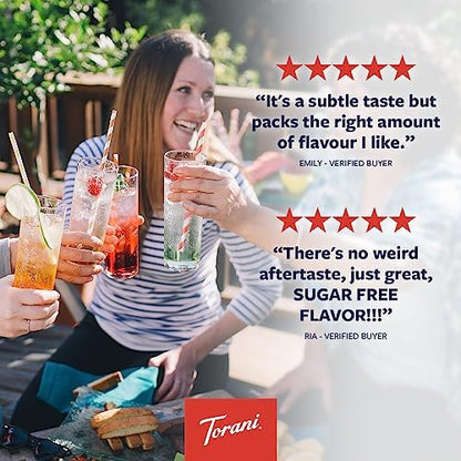 Torani Sugar Free Coconut Coffee Syrup Gift Set (4 x 750ml) - Classic Flavour for Lattes & Iced Drinks - Zero Calorie, Vegan Coffee Flavouring
